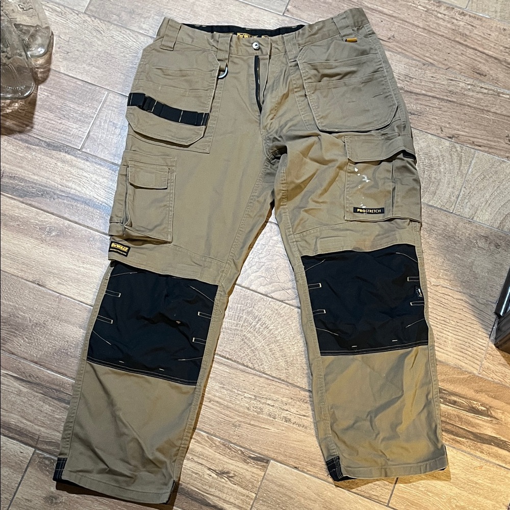 ProTradesman Men's 36 in. W x 31 in. L Tan, Heavy-Duty, stretch work pants